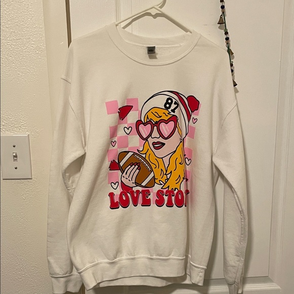 Gildan Tops - Taylor swift White Love Story Graphic Sweatshirt